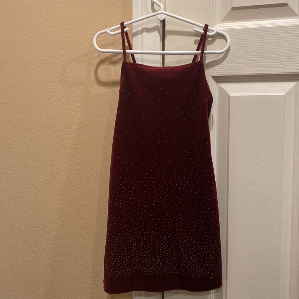 Glittery velvet jumper dress